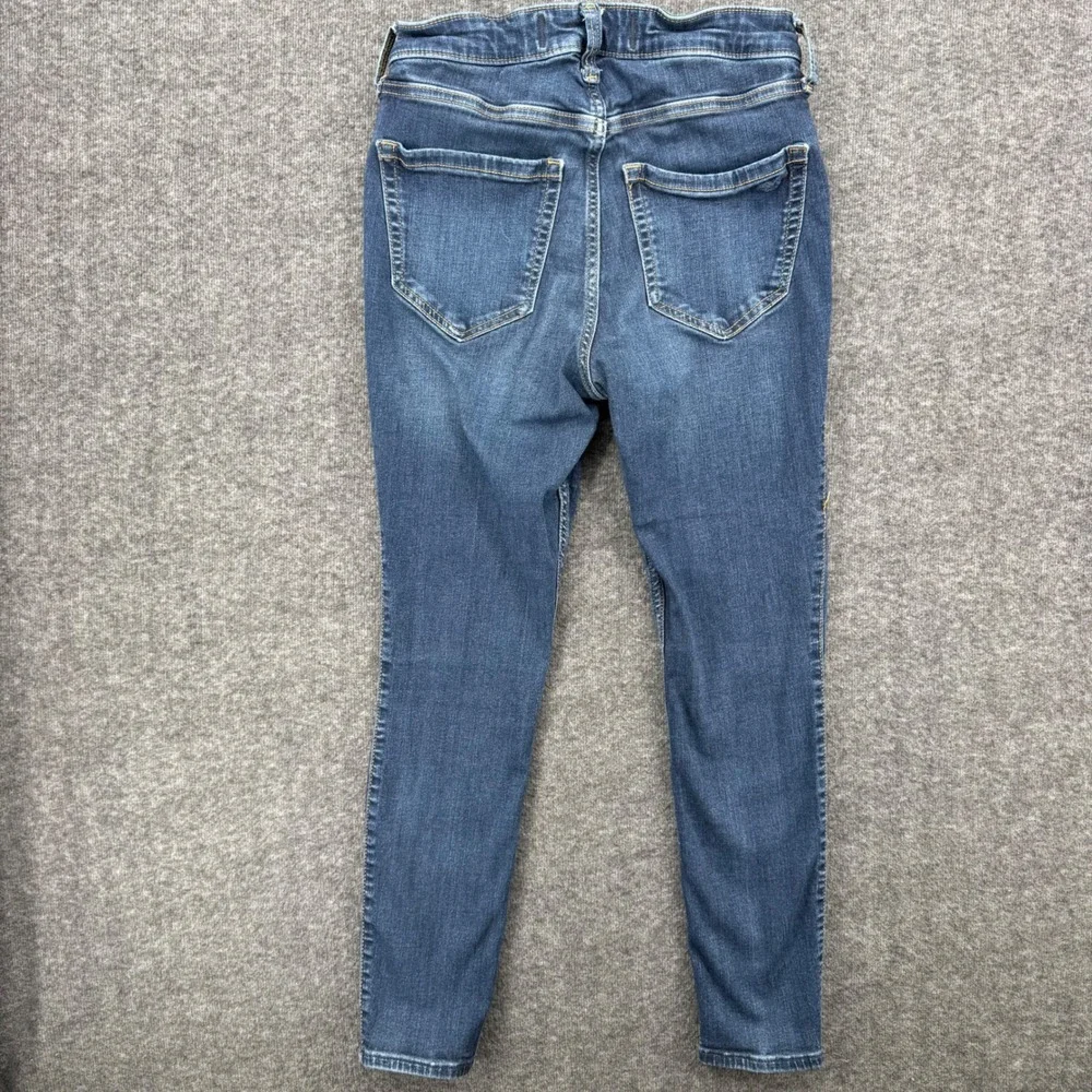 Hollister Curvy High-Rise Jean Legging Dark Wash Blue Advanced Stretch 6 skinny